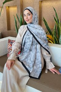 Lamelif Lotus Desen Bambu Şal Taş