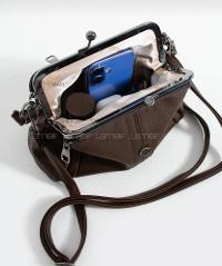 Brown With Suspenders Skin Hand Bag Arm Bag Bag