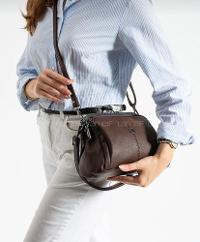 Brown With Suspenders Skin Hand Bag Arm Bag Bag