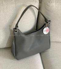 Lamelif Halka Detaylı Yumuşak Deri Ayarlanabilir Omuz Askılı Salaş Kadın Çanta