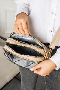 Lamelif Lamelif San Morris Çapraz Askılı Çok Bölmeli Omuz ve Çapraz Kapitone Kadın Çanta