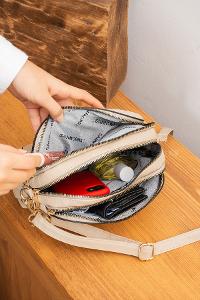 Lamelif Lamelif San Morris Çapraz Askılı Çok Bölmeli Omuz ve Çapraz Kapitone Kadın Çanta