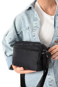 Lamelif San Morris Kadın 3 Gözlü Paraşüt Kumaş Ayarlanabilir Çapraz Askılı Çanta