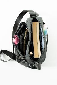 Lamelif San Morris Kadın 3 Gözlü Paraşüt Kumaş Ayarlanabilir Çapraz Askılı Çanta