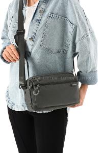 Lamelif San Morris Kadın 3 Gözlü Paraşüt Kumaş Ayarlanabilir Çapraz Askılı Çanta