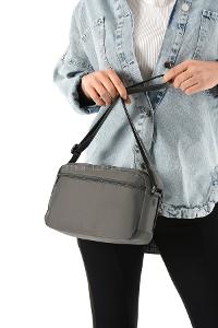 Lamelif San Morris Kadın 3 Gözlü Paraşüt Kumaş Ayarlanabilir Çapraz Askılı Çanta