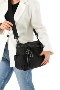 Lamelif San Morris Kadın 4 Bölmeli Krinkıl Kumaş Ayarlanabilir Çapraz Askılı El Ve Omuz Çantası