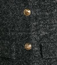 Lamelif Dilvin Polo Yaka Düğmeli Cep Detaylı Triko Hırka-Antrasit