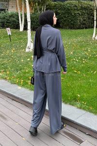 Lamelif Pile Detaylı Takım Antrasit