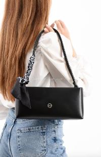 LAMELİF BAGET ŞALLI KADIN OMUZ ÇANTASI EL ÇANTASI KOL ÇANTASI SİYAH