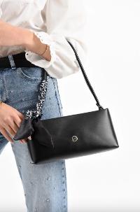 LAMELİF BAGET ŞALLI KADIN OMUZ ÇANTASI EL ÇANTASI KOL ÇANTASI SİYAH