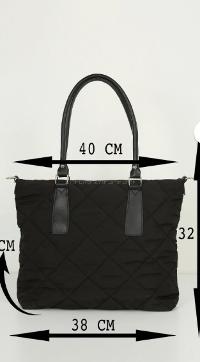 Lamelif Büyük Kapitoneli Yumuşak Dokulu Kadın Kol Çantası Siyah