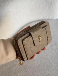 Lamelif Çok Gözlü Küçük Boy Bayan Cüzdan - Vizonrengi