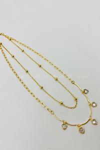 Gold Gold Straight Necklace