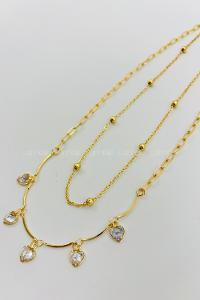 Gold Gold Straight Necklace