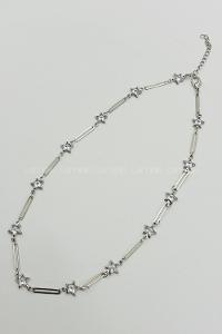 Lamelif Gümüş Çelik Kristal Yıldız Taşlı Kararmaz Kolye