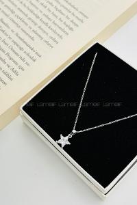 Silver Gold Straight Necklace