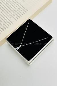 Silver Gold Straight Necklace