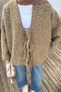 Camel V Neck Long Arm Coat