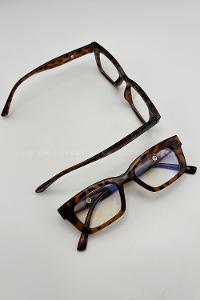 Lamelif Belis Leopar Çerçeve Şeffaf Gözlük