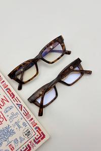 Lamelif Belis Leopar Çerçeve Şeffaf Gözlük