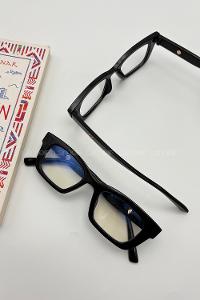 Lamelif Belis Siyah Çerçeve Şeffaf Gözlük