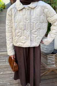 Stone Normal Neck Long Arm Polyester Jacket