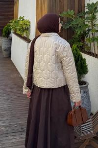 Stone Normal Neck Long Arm Polyester Jacket