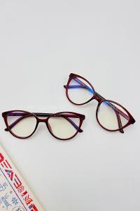 Lamelif Buny Bordo Çerçeve Şeffaf İmaj Gözlük