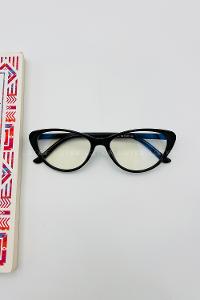 Lamelif Cat Eyes Siyah Çerçeve Şeffaf Gözlük