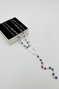 Silver Gold Straight Necklace