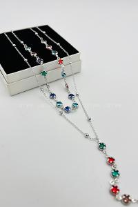 Silver Gold Straight Necklace