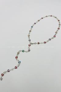 Lamelif Gümüş Çokrenkli Kelebek Y Kolye