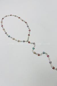 Lamelif Gümüş Çokrenkli Kelebek Y Kolye