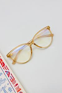 Lamelif Kedy Bal Rengi Çerçeve Şeffaf Gözlük