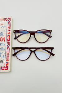 Lamelif Kedy Bordo Çerçeve Şeffaf Gözlük