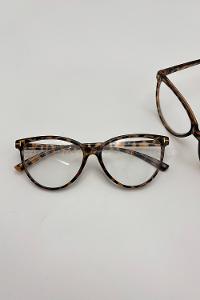 Lamelif Kedy Leopar Çerçeve Şeffaf Gözlük