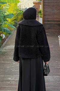 Black Normal Neck Long Arm Coat