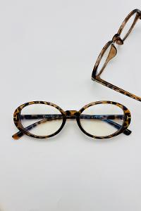 Lamelif Pinto Leopar Çerçeve Şeffaf İmaj Gözlük