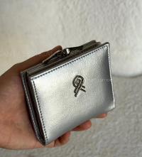 Lamelif Burslu Küçük Boy Bayan Cüzdan -Gümüş