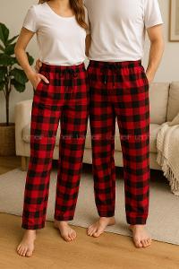 Lamelif Ekose Desen Bay-Bayan Kombin Pijama Alt