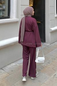 Lamelif Oysho Armalı İkili Takım Bordo