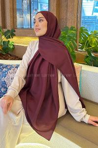 Lamelif Brisa Vual Şal Acı Bordo
