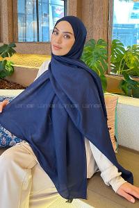 Lamelif Brisa Vual Şal Gece Mavisi