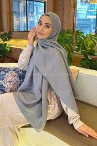 Lamelif Brisa Vual Şal Gri