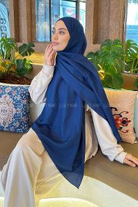 Lamelif Brisa Vual Şal İndigo