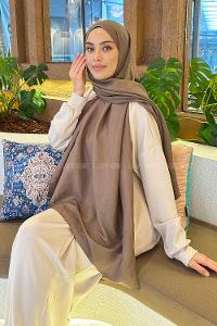 Lamelif Brisa Vual Şal Kahverengi