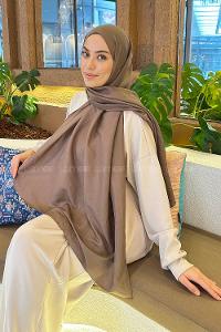 Lamelif Brisa Vual Şal Kahverengi