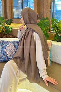 Lamelif Brisa Vual Şal Kahverengi