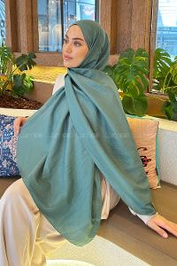 Lamelif Brisa Vual Şal Koyu Çağla Yeşili